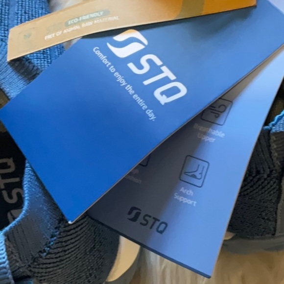 STQ Arch Support Advanced Slip Resistant Women’s Blue Walking Shoes Size 10.5 - Picture 11 of 13